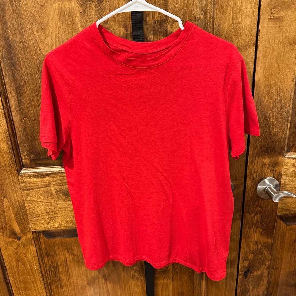A New Day Target Classic Crewneck Short-Sleeve Top - red